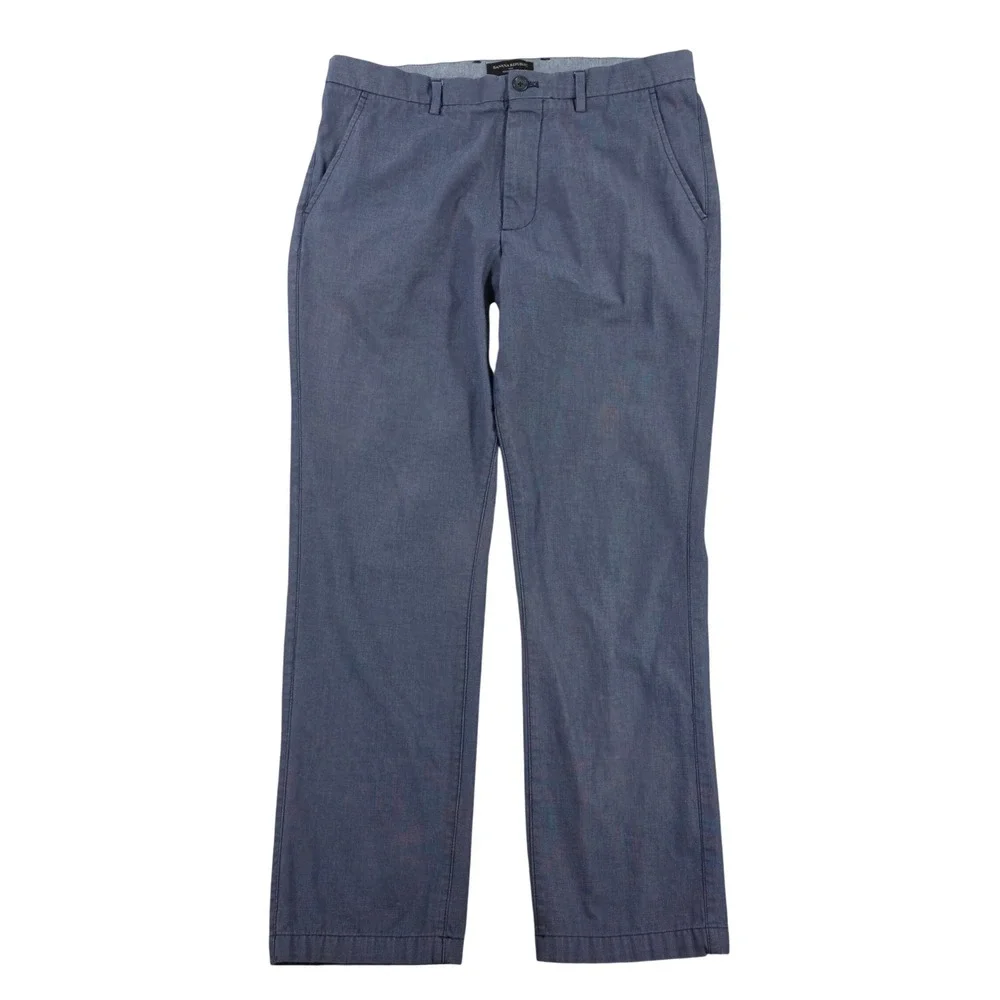 Banana Republic Kentfield Textured Cotton Chino Pants Blue 36x32(31) Mens Casual